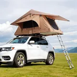 Vevor Dachzelt Hartschale Autozelt Camping für 2–3 Personen, zusammenklappbares Hartschalen-Dachzelt mit einstellbarer Teleskopleiter Matratze, wasserdicht Jeep SUV Truck Wasserdicht