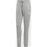 Adidas Essentials 3-Streifen French Terry Cuffed Hose Medium Grey Heather / White S