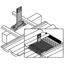 Viessmann Montagesatz für Dächer mit Konterlattung mit Sparrenanker hohe Pfanne max. 100 mm - braun - ZK00670