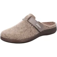 Rohde Damen Pantoffel Hausschuh Klettverschluss Softfilz Bari 6549, Größe:38 EU, Farbe:Beige