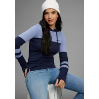 KangaROOS Kapuzenshirt Hoodie Colorblock Blau 44/46