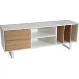 FineBuy Fernsehkommode 150 cm TV Schrank Regal Fernsehschrank Modern - Weiß