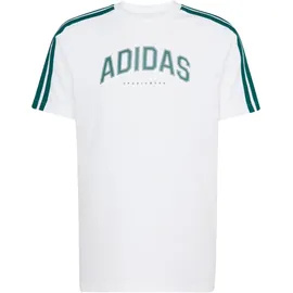 adidas Codes Collegiate Linear Graphic weiß M