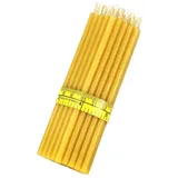 Nklaus dünne Bienenwachs Ritual Kerzen 14 cm gelb