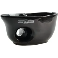 Golddachs Rasierschale mit Griffloch keramisch