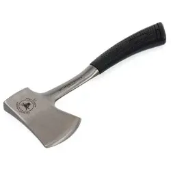 Ganzstahlbeil, aus einem Stück geschmiedet, Ledertasche