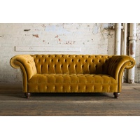 JVmoebel Chesterfield-Sofa, Chesterfield Design Luxus Polster Sofa Couch gelb