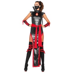 Leg Avenue Kostüm Sexy Samurai, Verführerisches Outfit für die sexy Assassine schwarz S