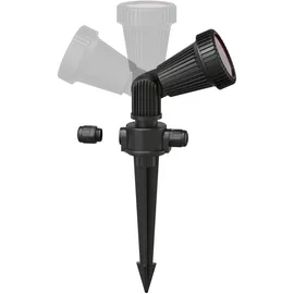 ledscom.de Gartenstrahler mit Erdspieß Kunststoff 39,0 cm inkl. GU10 LED 468lm warmweiß schwarz