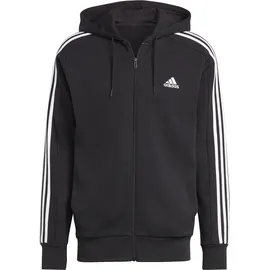 Adidas Essentials French Terry 3-Streifen Kapuzenjacke Black / White L