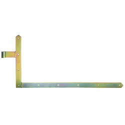 Alberts Tor-Winkelband spitz, unten, Gelb verzinkt, 400x800 Ø 16 mm