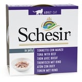 Schesir x 85g in Gelee-Thunfisch mit Rinderfilet Schesir Katzenfutter nass