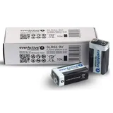 everActive 9V Batterien 10er Pack, Pro Alkaline, Block 6LR61 6F22, höchster Leistung, 5 Jahre Haltbarkeit, 10 Stück