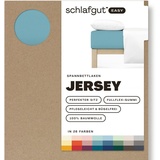 schlafgut Easy Jersey 90 x 200 - 100 x 200 cm petrol mid