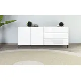 borchardt Möbel Sideboard 152 x 62 x 35 cm Weiß hochglanz