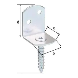 GAH Alberts Flechtzaunhalter L-Form 32 x 83 mm Stahl