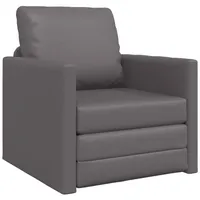 VidaXL Boden Sofa Bett 2-in-1 Grau 74x77x81 cm Kunstleder