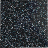TRENDY Sport Bodenmatte Rubber Flooring Fora schwarz/weiß/blau 2 cm
