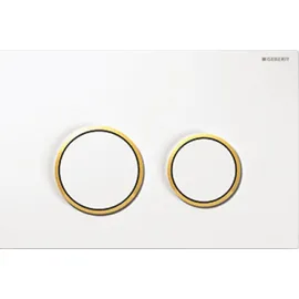 Geberit Omega20 Betätigungsplatte Weiß/Gold