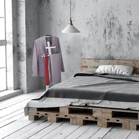Relaxdays Herrendiener mit Ablage 112 x 46 x 32 cm Weiß