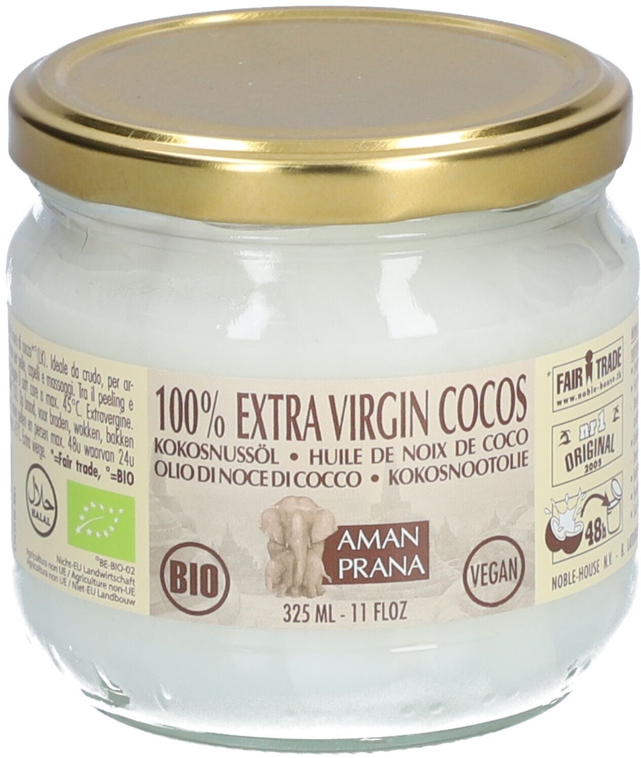 Amanprana Huile de coco 100 % extra virgin 325 ml huile