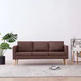 vidaXL 3-Sitzer-Sofa Stoff Braun
