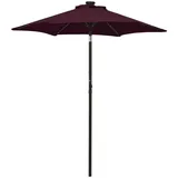 vidaXL Sonnenschirm Ø 200 cm Bordeauxrot