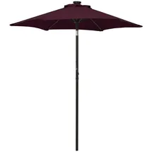 vidaXL Sonnenschirm Ø 200 cm Bordeauxrot