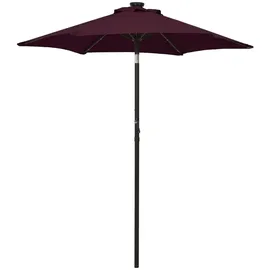vidaXL Sonnenschirm Ø 200 cm Bordeauxrot