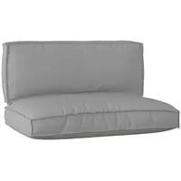 VidaXL 2-teiliges Palettensitzkissen-Set Grau Oxford-Stoff