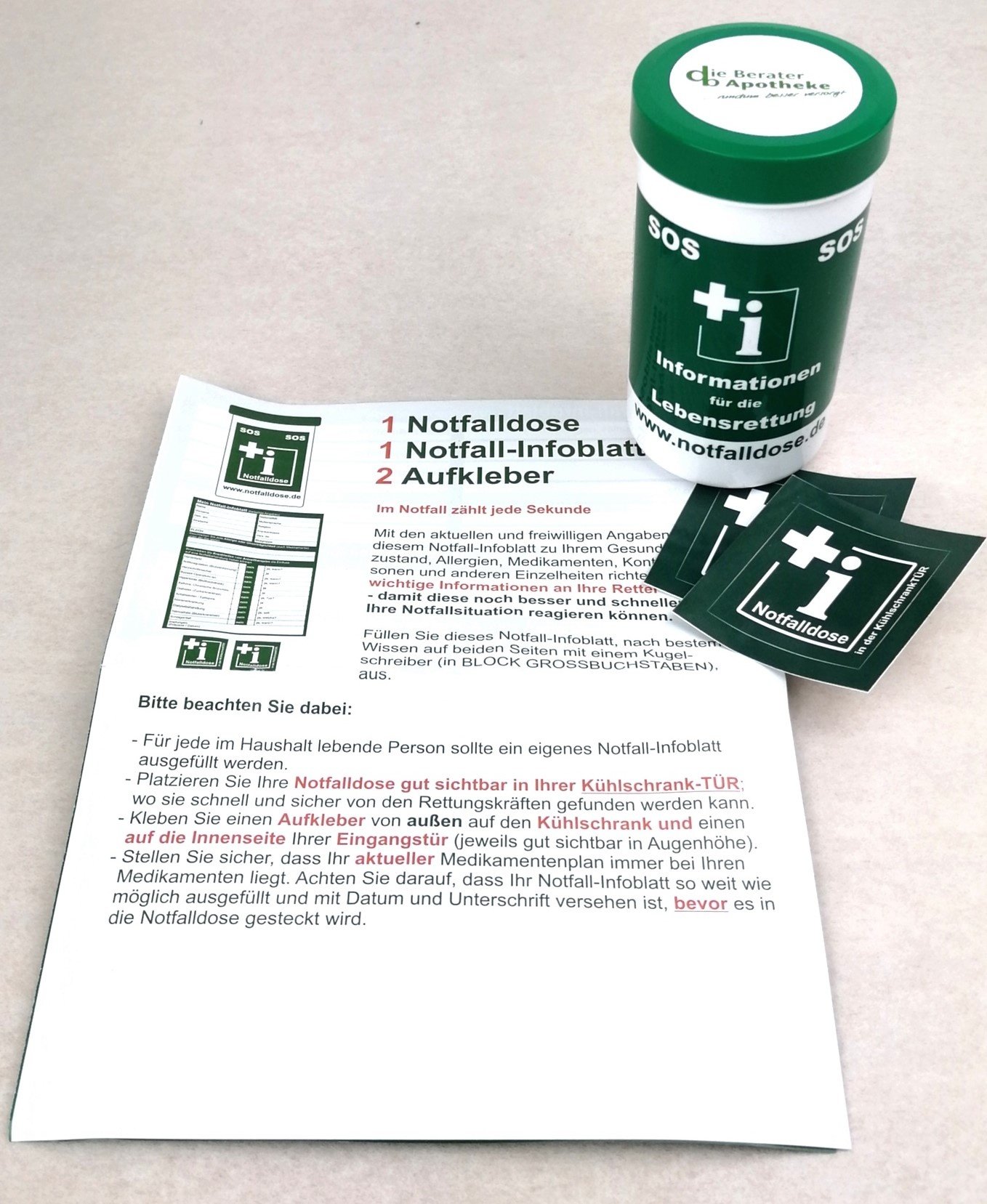 Notfalldose Beraterapotheke 1 St