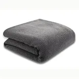 Biederlack Kuscheldecke Teddy 150 x 200 cm Polyester Grau Graphit