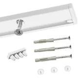 deco-raum Gardinenschiene Innenlauf Minimal Weiß, 210cm