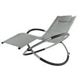 TSGPS Gartenliege Schaukelliege 200 x 60 x 80 cm Grau