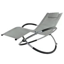 TSGPS Gartenliege Schaukelliege 200 x 60 x 80 cm Grau