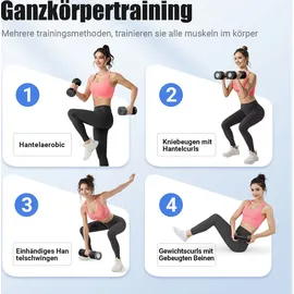 Merach Verstellbare 4-in-1 Kurzhanteln 2er Set 1-4 kg schwarz