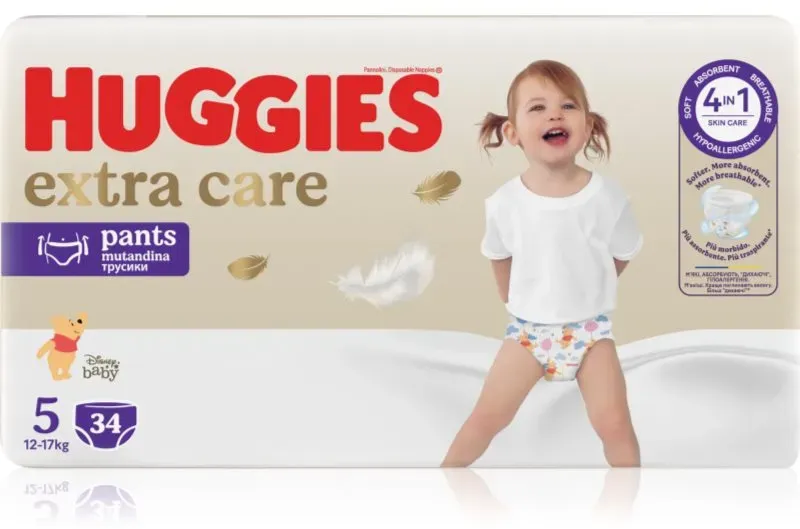 Huggies Extra Care Pants Size 5 Einweg-Windelhöschen 12 - 17 kg 34 St.