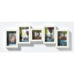walther + design Rustic Portrait Galerierahmen, weiss, 4X10x15 + 1X10x10 cm