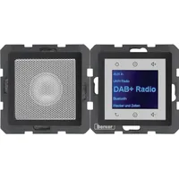 Berker Radio Touch mit Lautsprecher UP DAB+ Bluetooth Q.x anthrazit samt 30806086