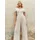 Apricot Jumpsuit mit Lochstickerei und rückseitigem Reißverschluss, Offwhite, M