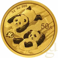 3 Gramm Goldmünze China Panda 2022