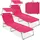 Tectake Chloé 190 x 68 x 65 cm Rosa