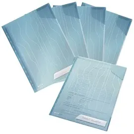 Leitz Prospekthüllen CombiFile DIN A4 blau genarbt 0,20 mm, 5 St.