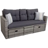 Garden Pleasure Valetta Loungesofa grau/dunkelgrau