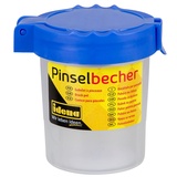 IDENA 623031 Pinselbecher mit Deckel, Kunststoff, blau