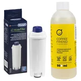 DeLonghi Kaffeevollautomaten Pflege-Set (Entkalker + DLSC002 (5513292811) Wasserfilter)