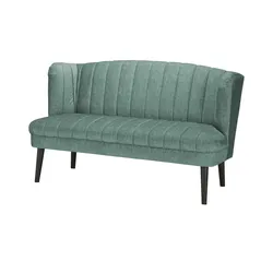 Küchensofa  Velours meliert Rina ¦ türkis/petrol ¦ Maße (cm): B: 156 H: 92 T: 76