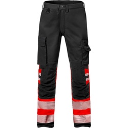 Fristads High Vis Stretch-Hose Kl. 1 2705 PLU 127731 - warnschutz-rot/schwarz - C56