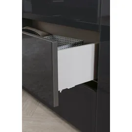 Rauch Kommode Flipp 120 x 100 x 42 cm Grau / Glas Basalt