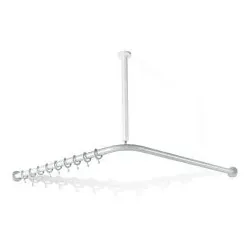 HEWI Vorhangstange Serie 801 d:33mm, AM: 1183x1183mm 24 Rg. reinweiß